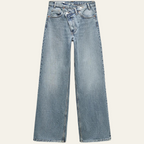 Noor™ | Trendy Twist Jeans with High Waist &amp; Relaxed Legs