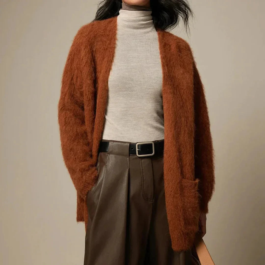 Brenda - Winter Alpaca Wol Trench Cardigan