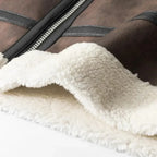 Alex - Leather Jacket with Sherpa Lining