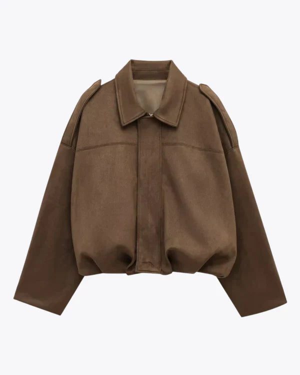 Avery | Elegante Wildleder-Bomberjacke