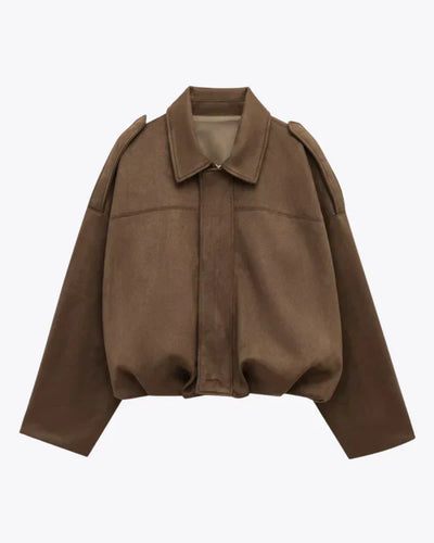 Avery | Elegante Wildleder-Bomberjacke