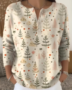 Emy™ | Festliches Weihnachts-Print-Top