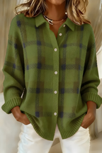 Lisa | Karierte Strickjacke