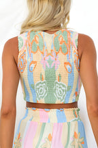 Alessia – Multicolor Women's Cropped Top with Ruffles