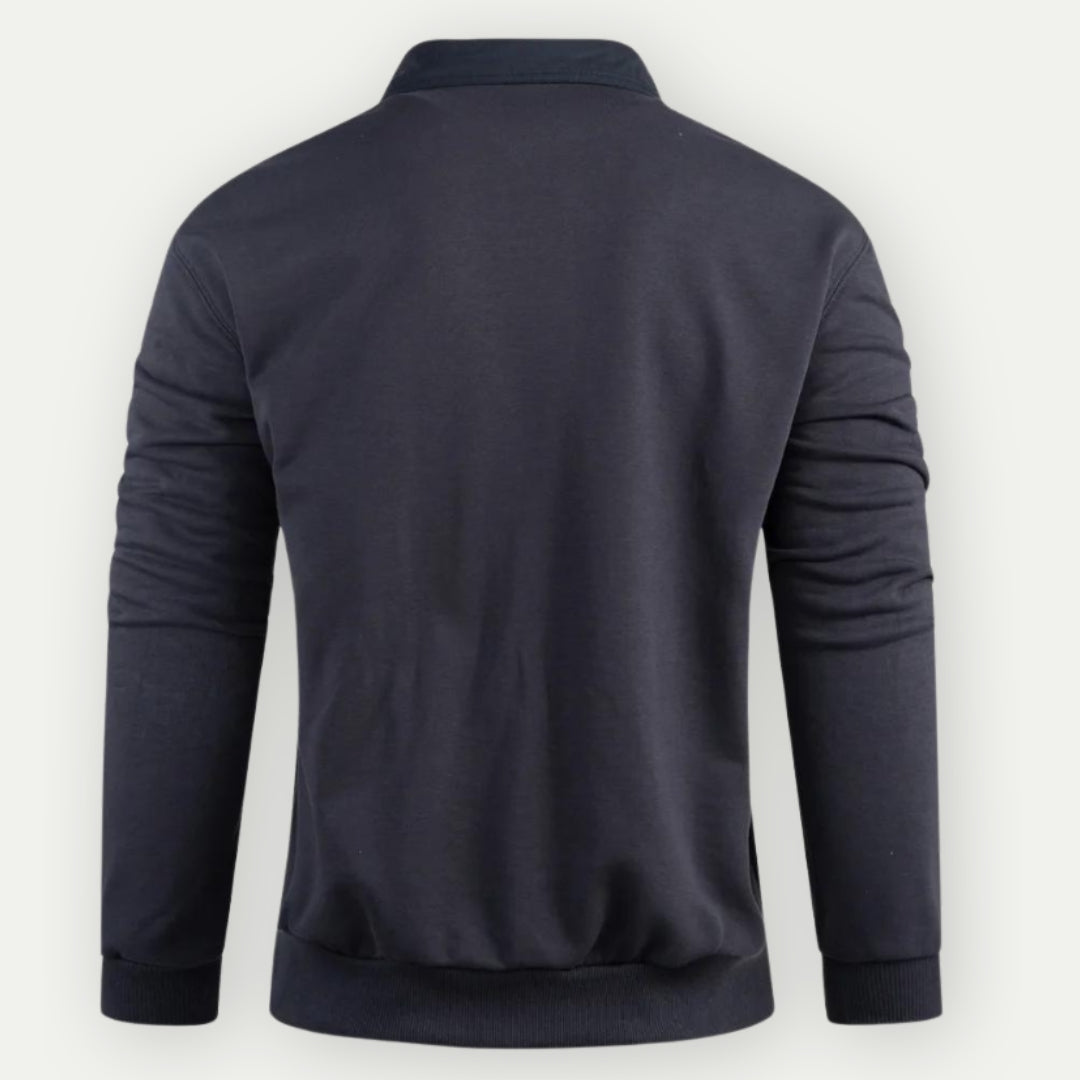 Romeo - Classic collared sweatshirt for men