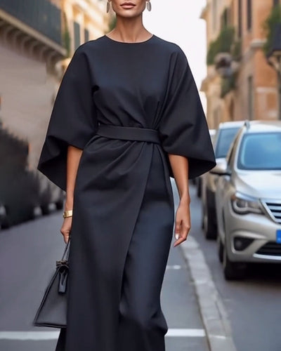 Paulien™ Elegante Midi-Jurk met Ceintuur