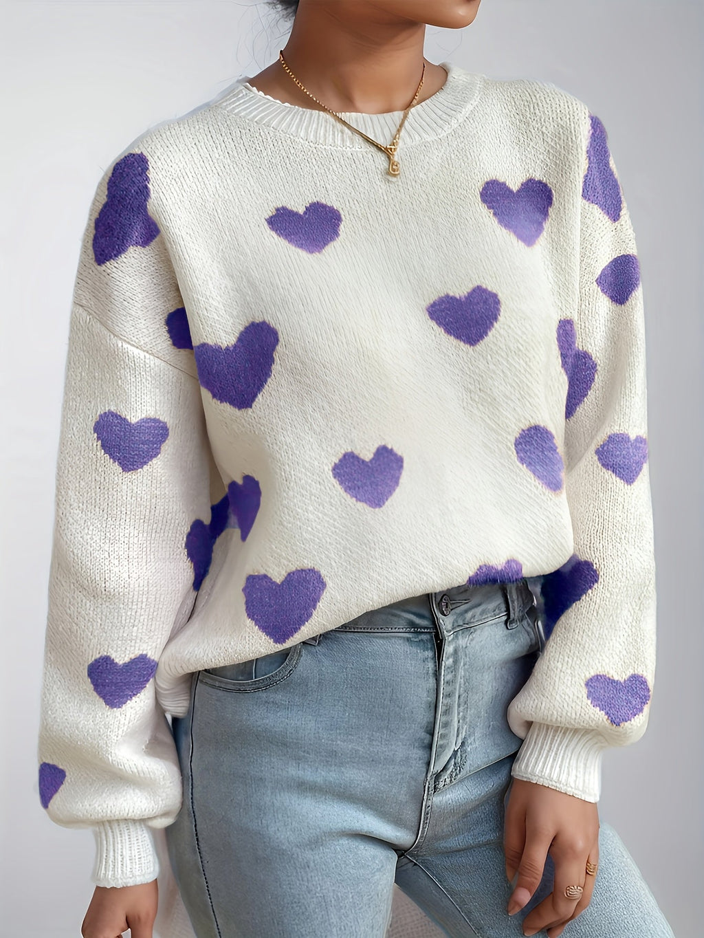 Lotte™ | Herz-Strickpullover
