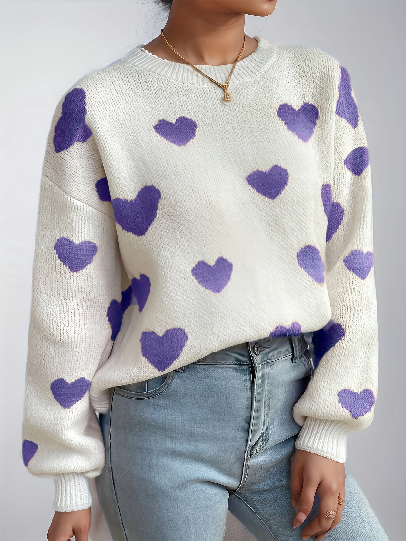 Lotte™ | Herz-Strickpullover