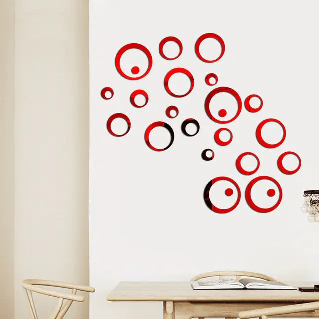 3D Mirror Wall Stickers - Modern, Reflective &amp; Easy to Install