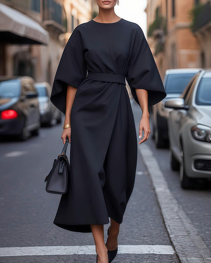 Paulien™ Elegantes Midikleid mit Gürtel