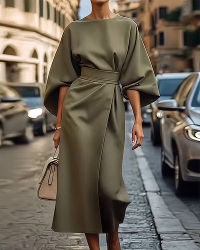 Paulien™ Elegante Midi-Jurk met Ceintuur