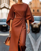 Paulien™ Elegantes Midikleid mit Gürtel
