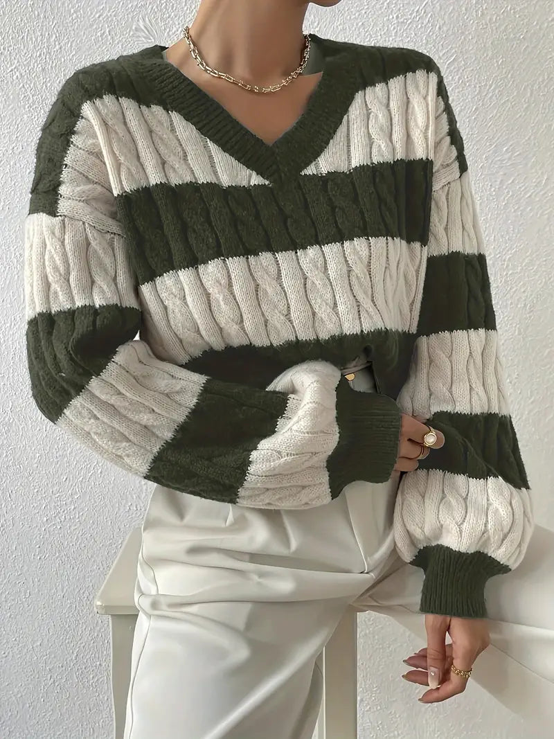 Zienaya™ Pullover mit lockeren Schultern 