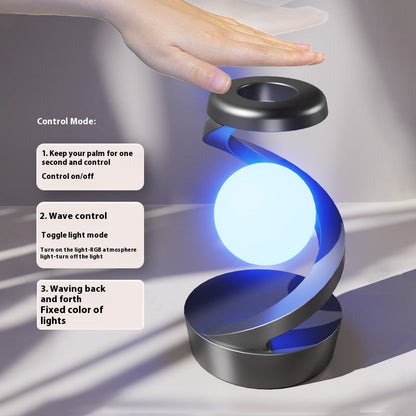 Desk Lamp, Rotating Moon with Phone Wireless Charging