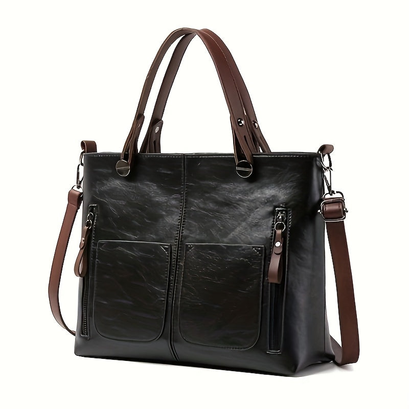 Vintage Style Large Capacity Tote Bag