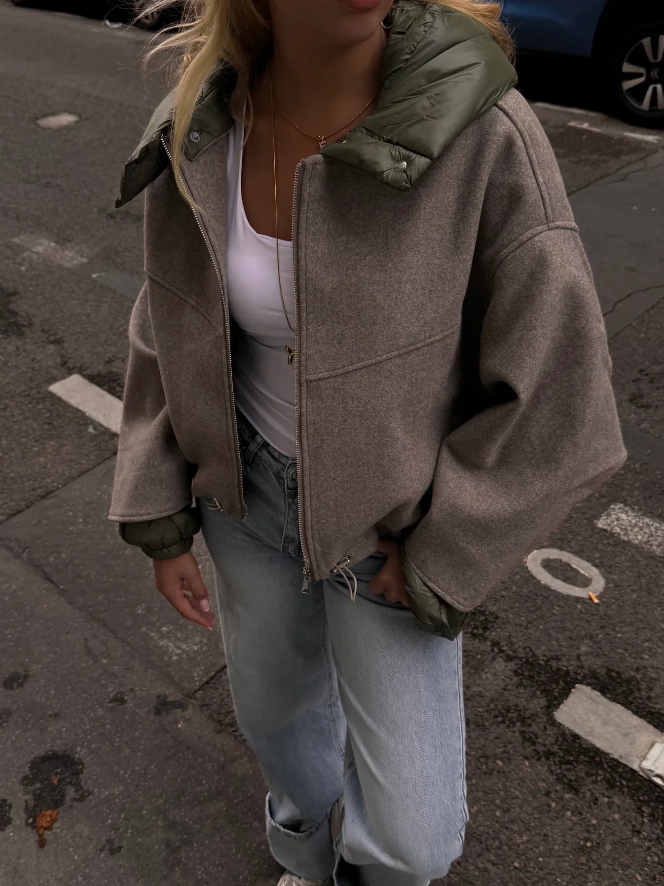 Alina Damenjacke | Lässige lockere Jacke aus weichem und strapazierfähigem Material