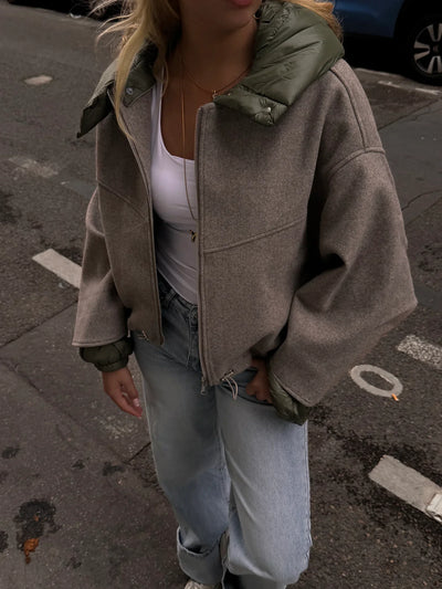 Alina Damenjacke | Lässige lockere Jacke aus weichem und strapazierfähigem Material