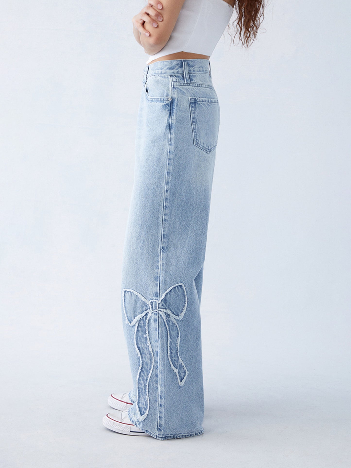 SANDY | BAGGY BOW JEANS