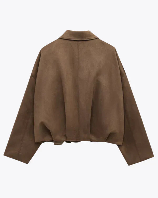 Avery | Elegante Wildleder-Bomberjacke