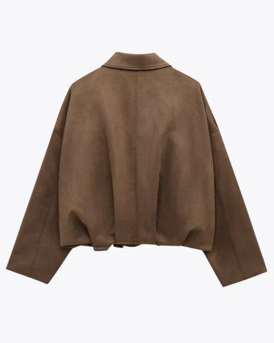 Avery | Elegante Wildleder-Bomberjacke