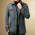 Rob - Wool coat with double collar