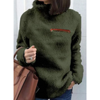 Noemi - Warm Fleece Sweater with Fur
