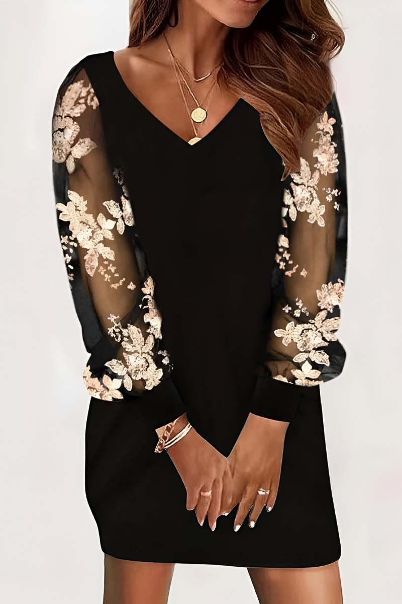 Mila™ | Elegantes Kleid mit Ärmeln aus Spitze