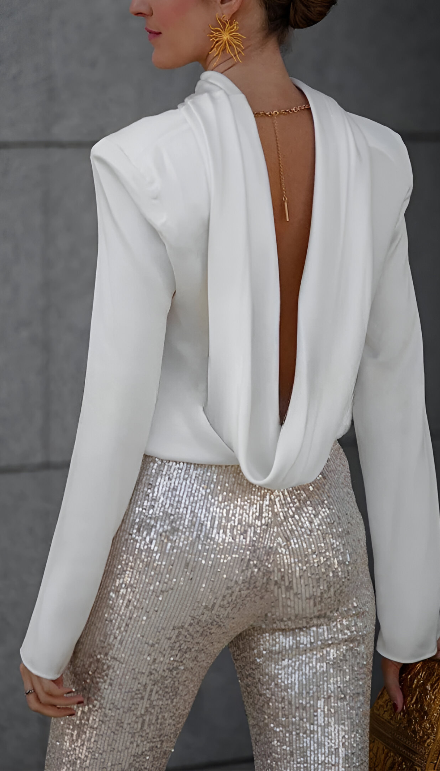 Zari | Elegante Pailletten Flared Broek