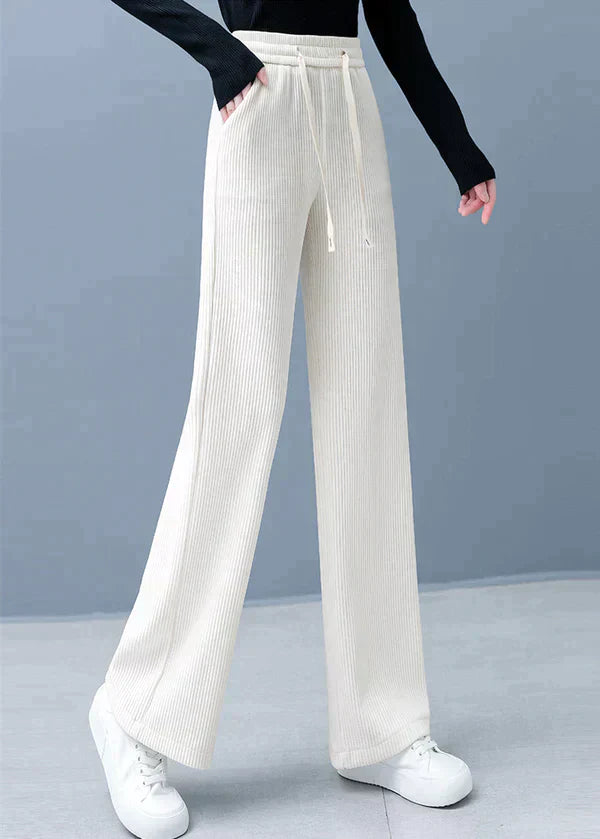 Freesia - Plain straight wide leg trousers