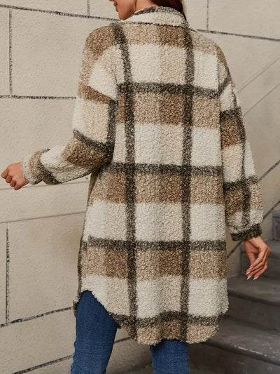 Isabelle™ | Bequemer karierter Teddymantel