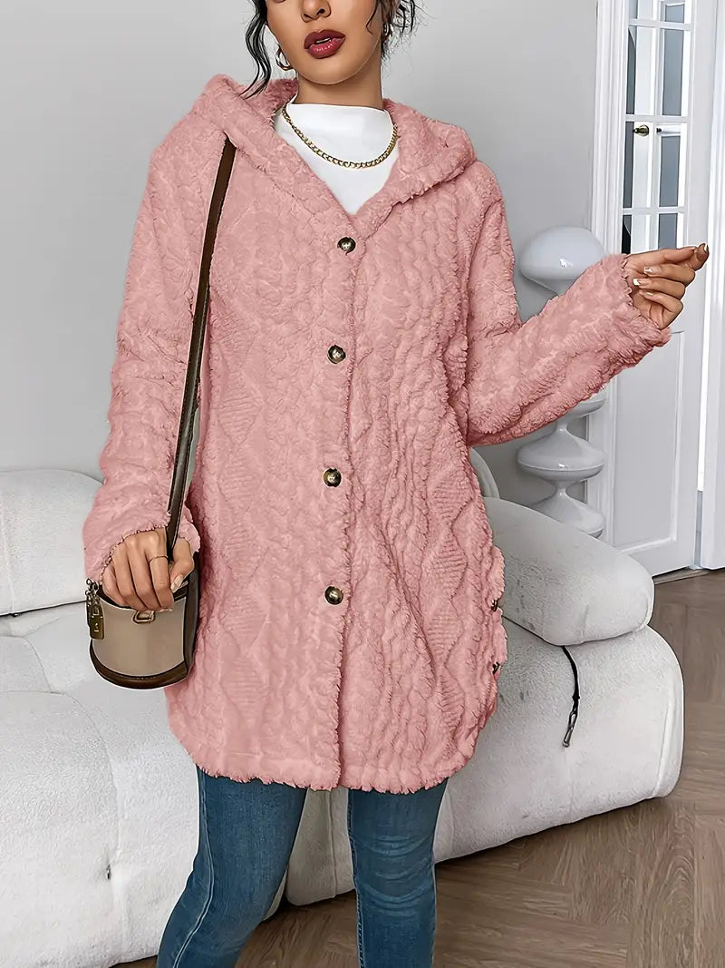 Lisa™ | Warmer Teddymantel mit Kapuze