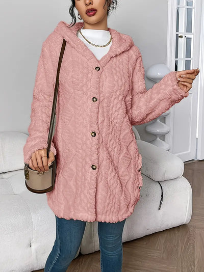 Lisa™ | Warmer Teddymantel mit Kapuze