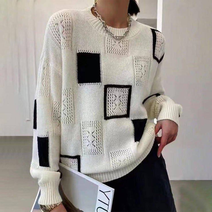 Fay - Stylish Printed Sweater with Round Neck