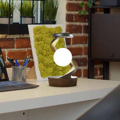 Desk Lamp, Rotating Moon with Phone Wireless Charging