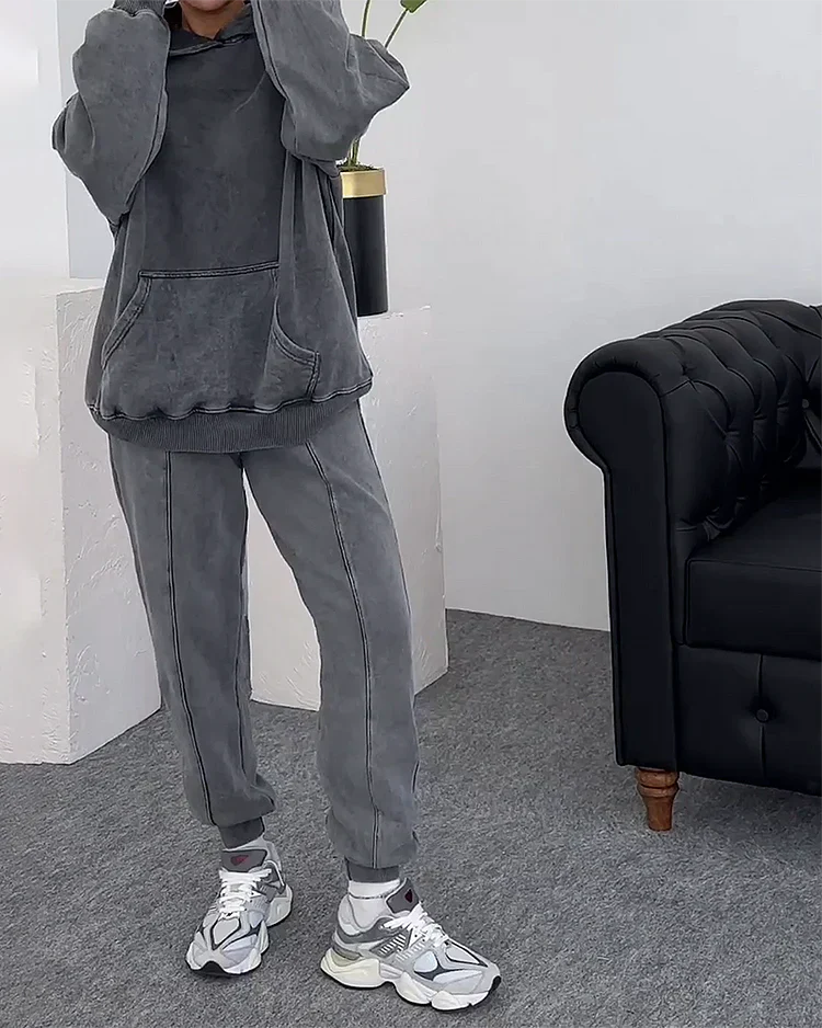 UrbanGlam™ | Robustes, graues Zweiteiler-Set