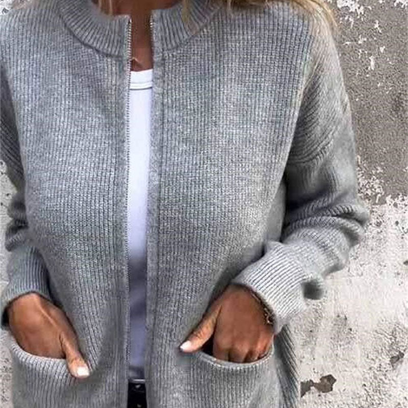 Evelyn | Comfortabele Zip-Strickjacket