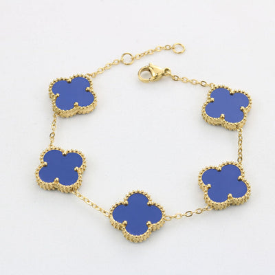 Gold clover bracelet