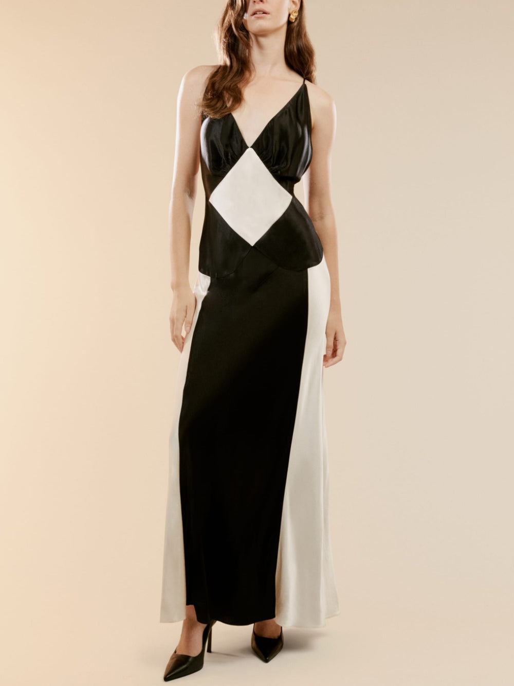 IVANA | Black White Maxi Dress