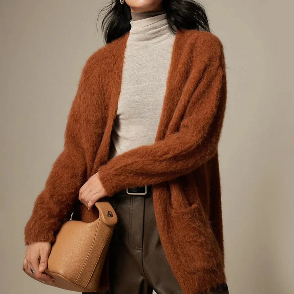 Brenda - Winter Alpaca Wool Trench Cardigan