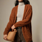 Brenda - Winter Alpaca Wool Trench Cardigan