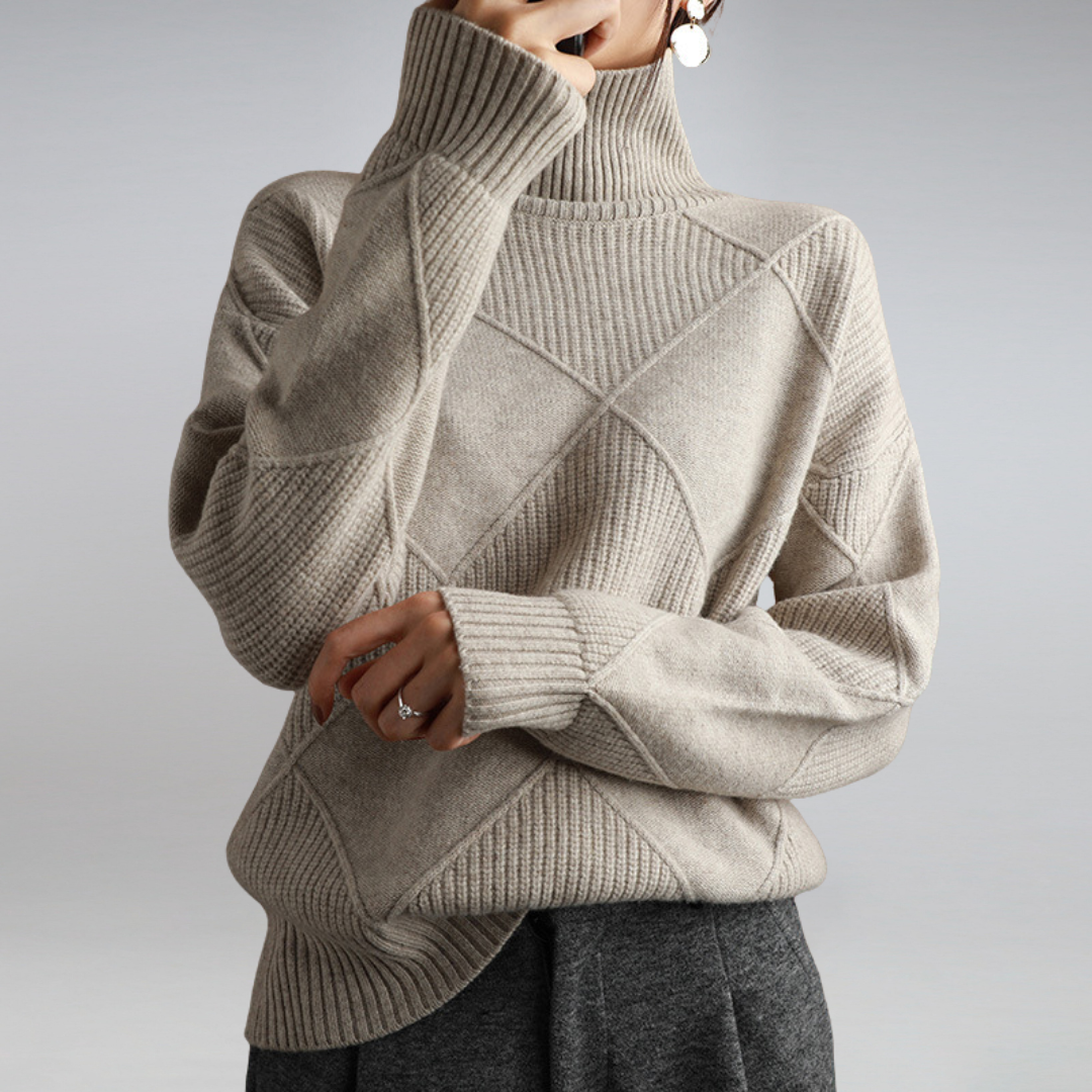 Mila™ | Luxuriöser Kaschmir-Rollkragenpullover