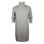 Anieska - Gebreide Jurk met Geribbelde Manchetten