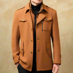 Rob - Wool coat with double collar