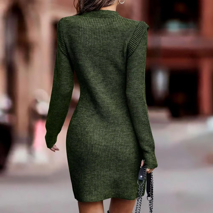 MoaLina - Elegantes Midikleid gestrickt Damen