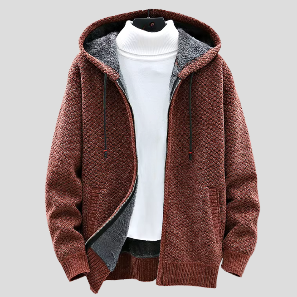 Levi™ | Gemütlicher Strickhoodie mit Reißverschluss