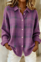 Lisa | Karierte Strickjacke
