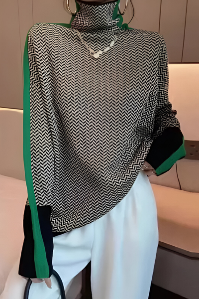 Nila™ | Trendy casual trui met hoge hals