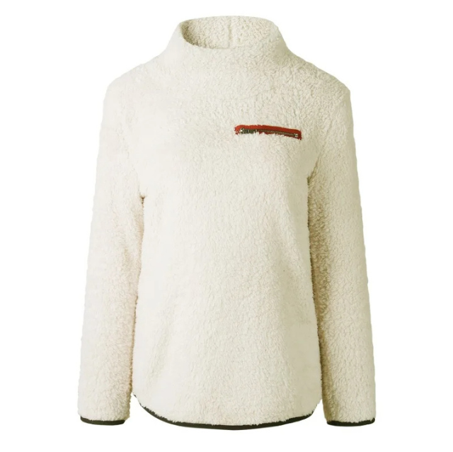 Noemi - Warm Fleece Sweater with Fur
