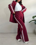 Mathilde | Urban Chic gestreifter Oversize-Blazer und Hose