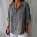 Lieke™ | Relaxed linen blouse for timeless elegance 